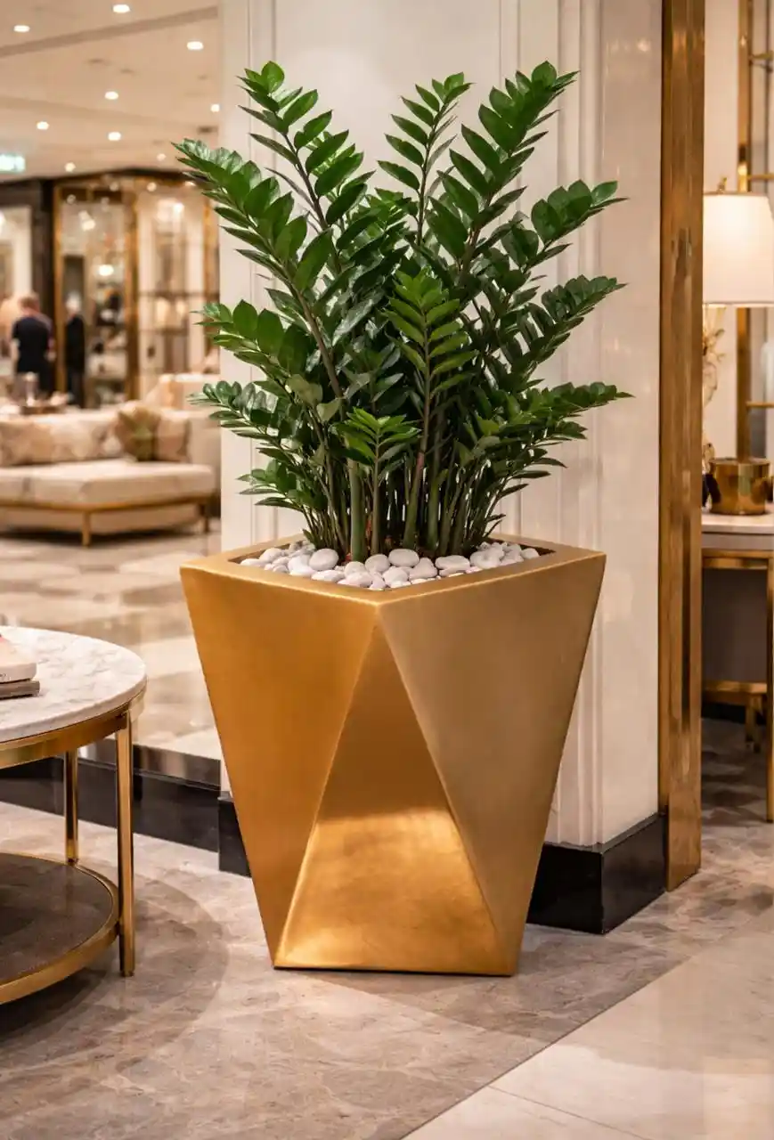Geometric Gold jardinera decorativa Innovarte