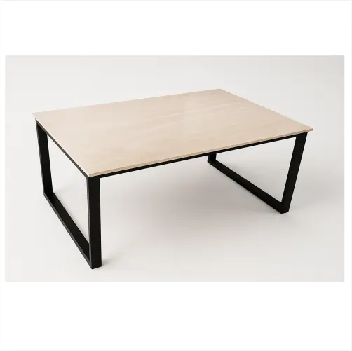 Mesa con cubierta tipo mármol y piedra tecnológica