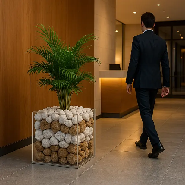 Stone Cube jardinera decorativa Innovarte